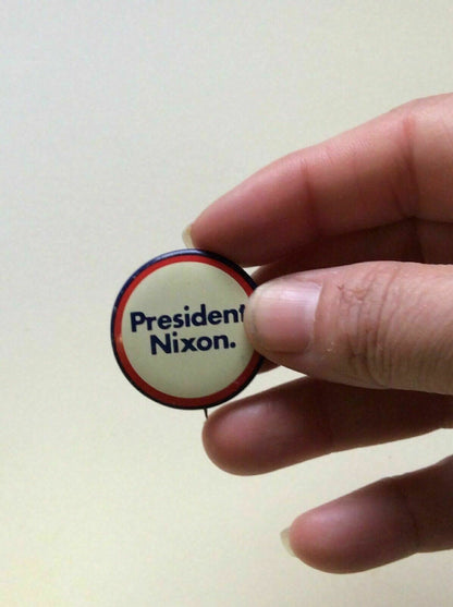 Vintage President Nixon Metal Button Pinback 1” Political