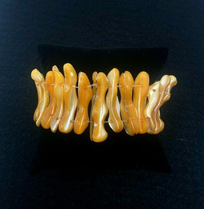 Bright Orange Statement Bracelet (elastic)