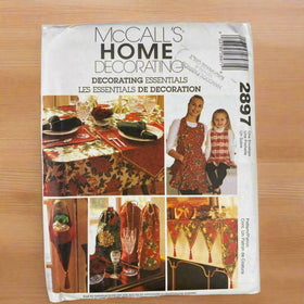 McCall's Home Decorating Essentials 2897 Uncut Pattern