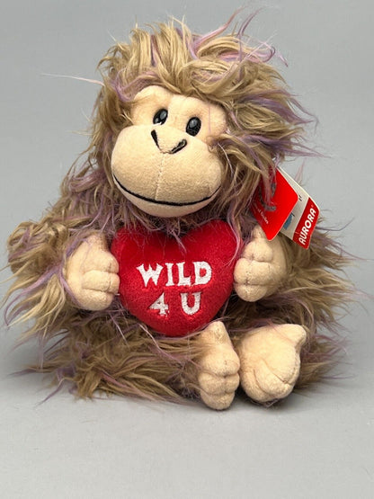 Aurora Monkey with Pink Hair Accents 8" Wild For You