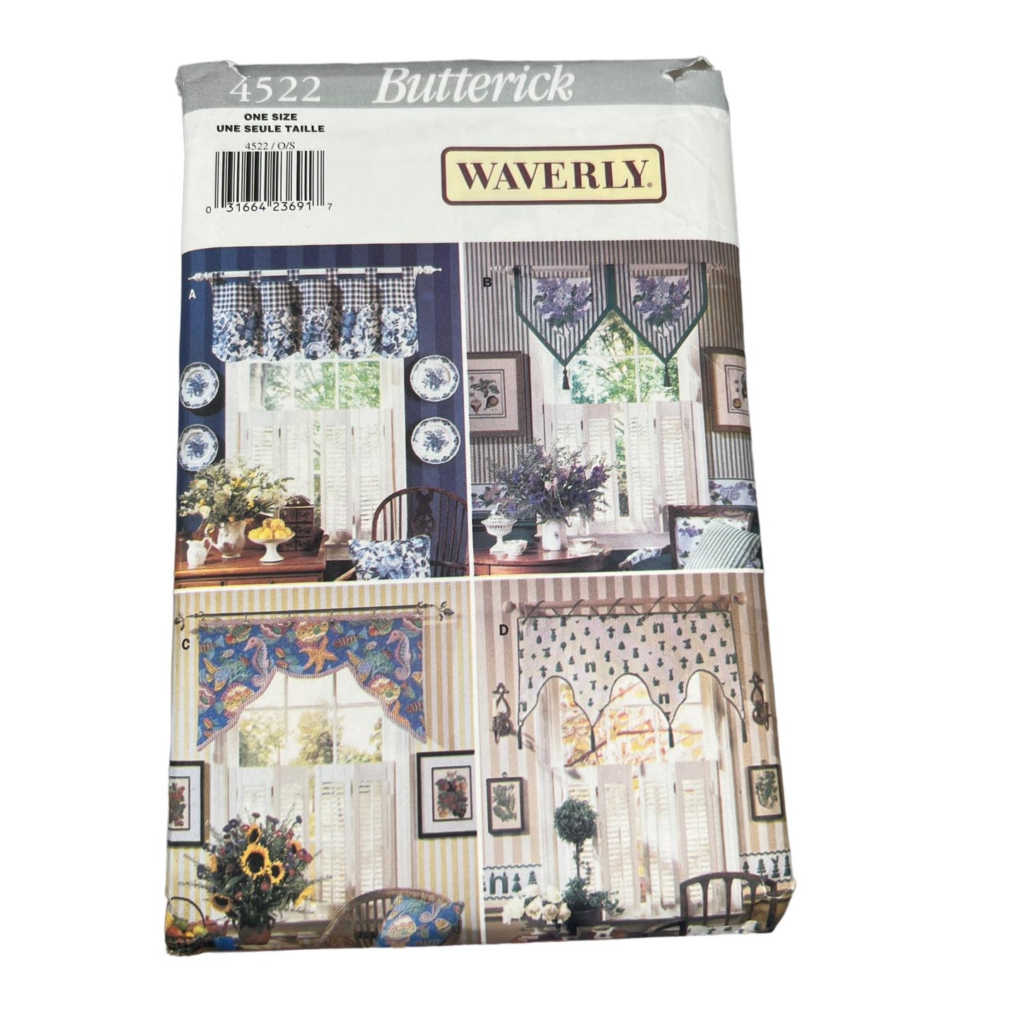 Butterick 4522 Waverly Decorative Curtain Uncut Patterns