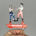 Kerry vs Bush Boxing 2004 Political Tin Puppet Toy Hand Squeezer