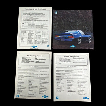 LOT of 4 - Classic Car Advertising Brochure Camaro, Monza, Citation (Z28)