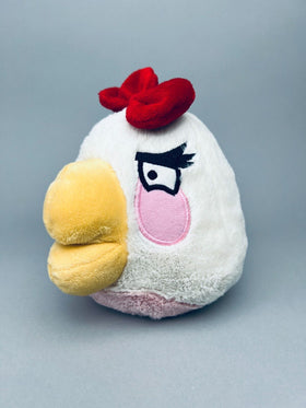 Matilda Angry Bird White & Pink Stuffed Animal 6"