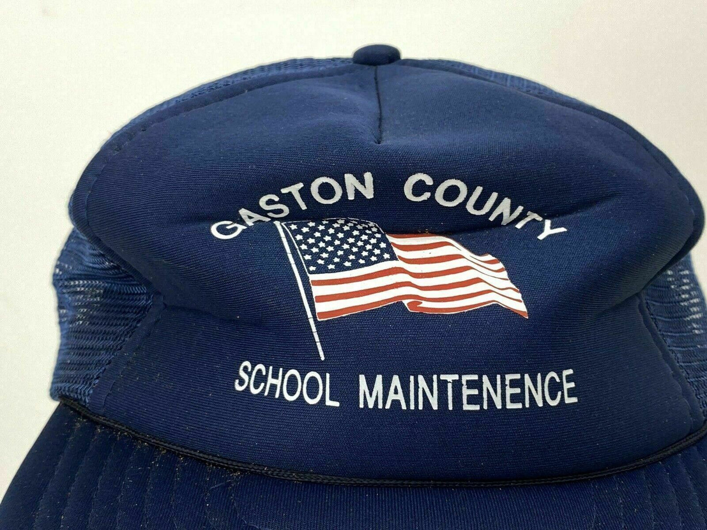 Kenda Vintage Gaston County School Maintenance Dark blue Mesh Hat