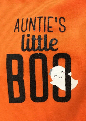 New 6 Month Carter's Baby Girls Tutu Pants Outfit Halloween Auntie's Little Boo