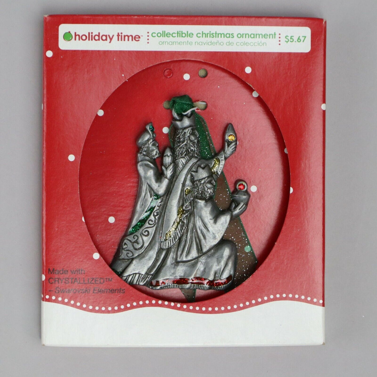 Holiday Time Set of 5 Christian Christmas Ornaments