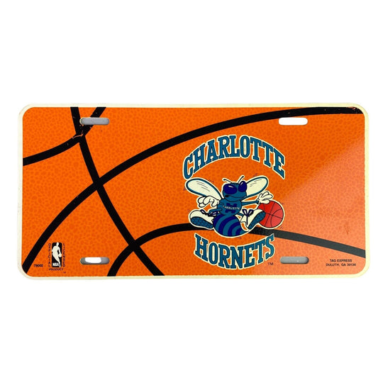 RARE - Charlotte Hornets NBA Laser Tag License Plate Orange