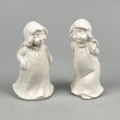 Lot of 2 Goebel Angels White Matte Finish 4.25 inches tall