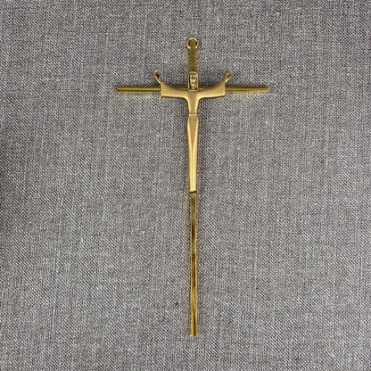 Vintage Cross Metal Crucifix 10" x 5.5"