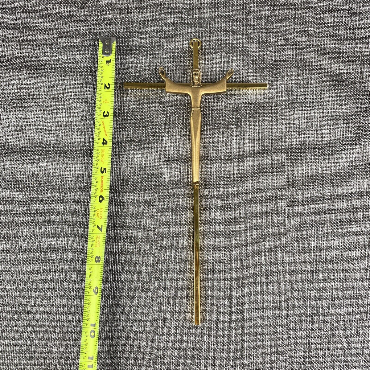 Vintage Cross Metal Crucifix 10" x 5.5"