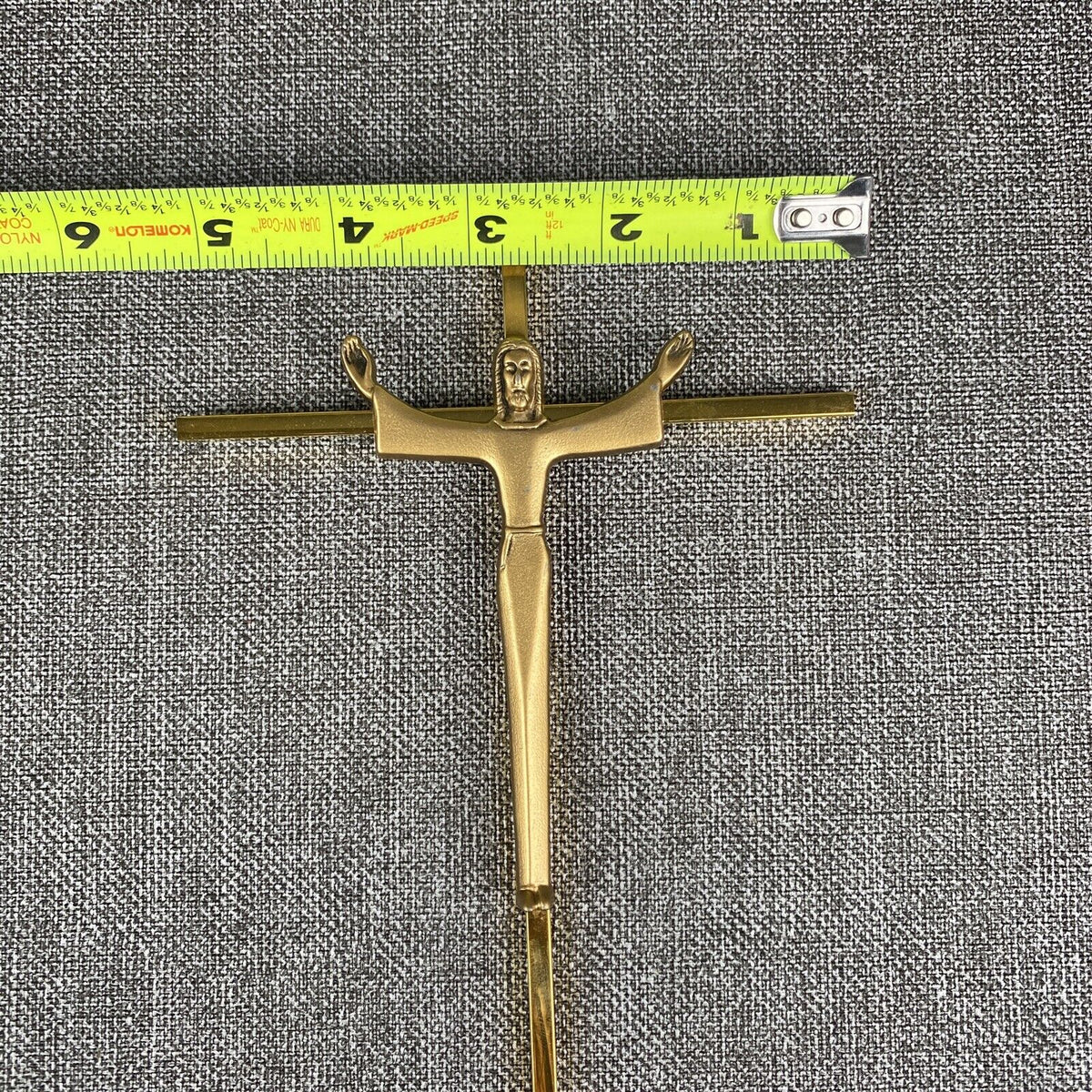 Vintage Cross Metal Crucifix 10" x 5.5"