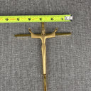 Vintage Cross Metal Crucifix 10" x 5.5"