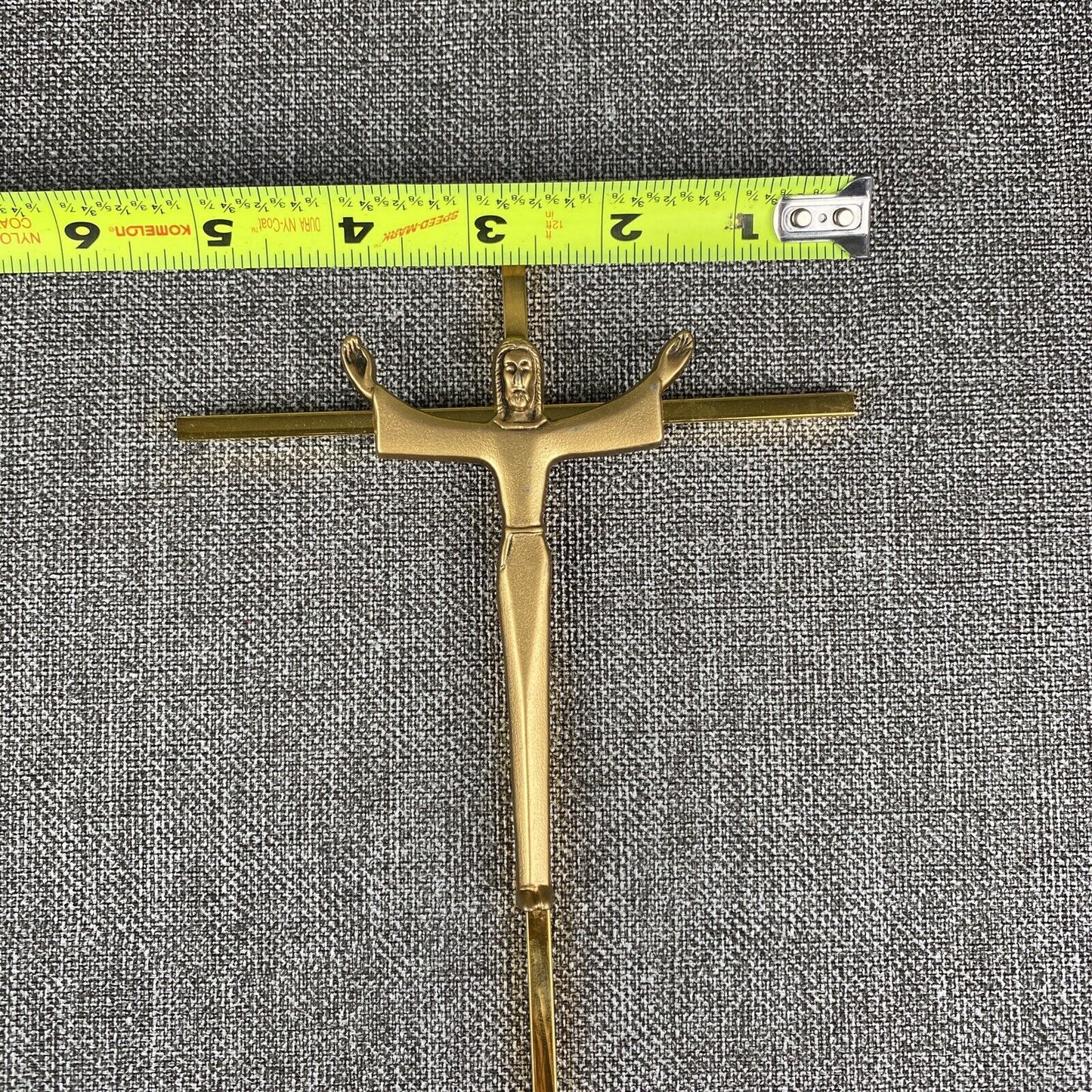 Vintage Cross Metal Crucifix 10" x 5.5"