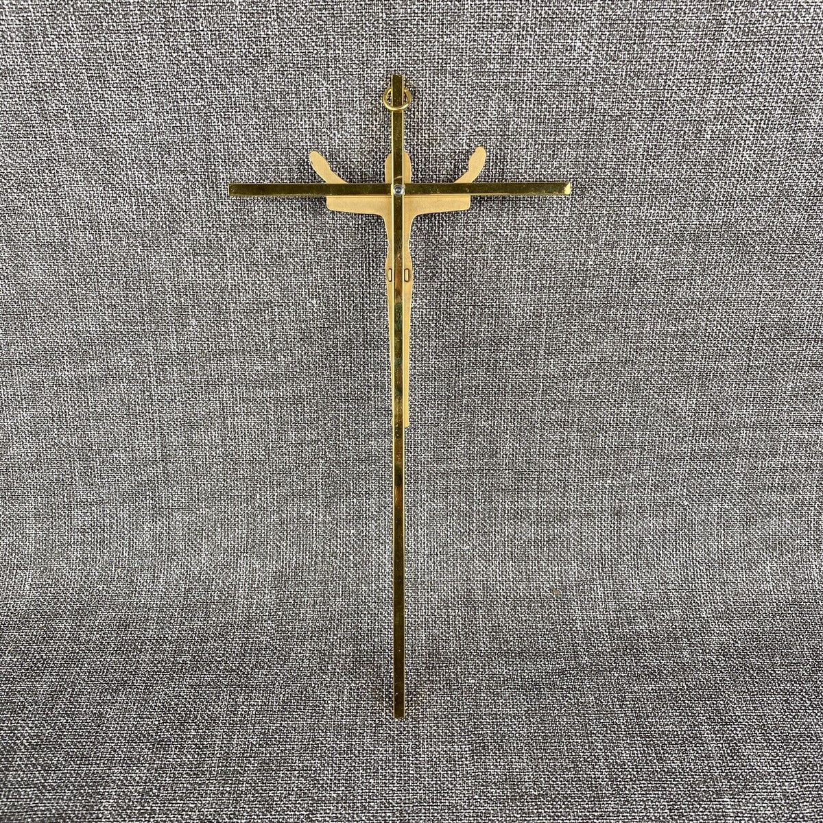 Vintage Cross Metal Crucifix 10" x 5.5"