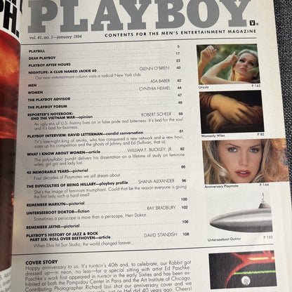 Vintage Playboy V41  #1 Collectors 40th Anniversary Jan 1994 Marilyn Monroe