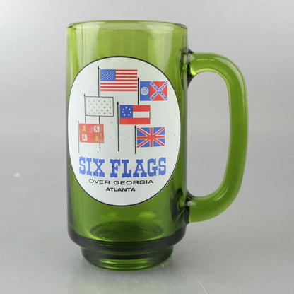 Six Flags Over Georgia Glass Mug (Vintage)