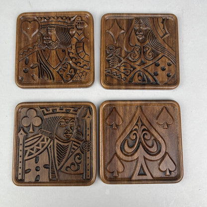 Matina Card 'N Coaster Set, Set of 4 Playing Card Themed Coasters