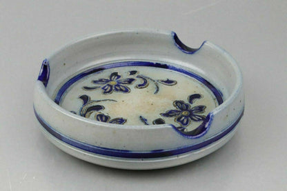 RARE - Vintage Blue Betschdorf Pottery Ashtray 4.5" Diameter