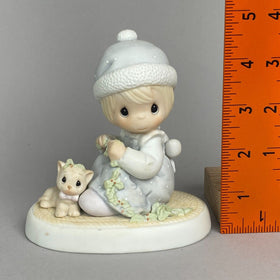 Precious Moments Meowie Christmas Figurine by Samuel J. Butcher Vintage Enesco