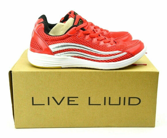 NEW Womens 7 M LIUID Alicia Red/Silver Lightweight Running Shoes Walking Soft