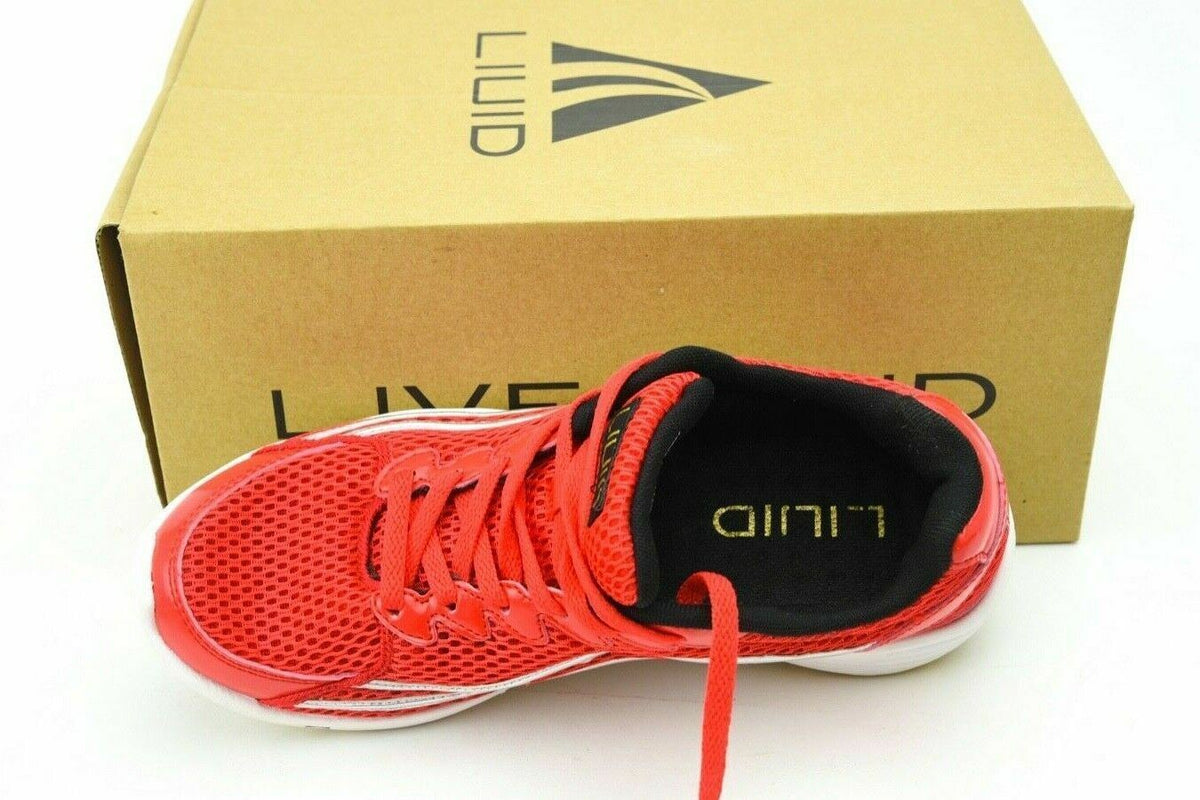 NEW Womens 7 M LIUID Alicia Red/Silver Lightweight Running Shoes Walking Soft