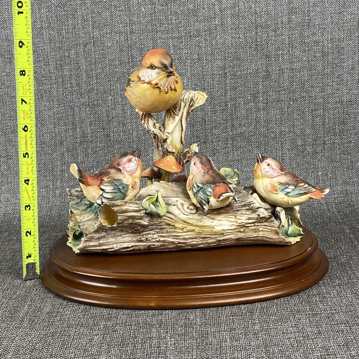 Vintage Italian Capodimonte Hand Painted Bisque Porcelain Mama Birds (Italy)