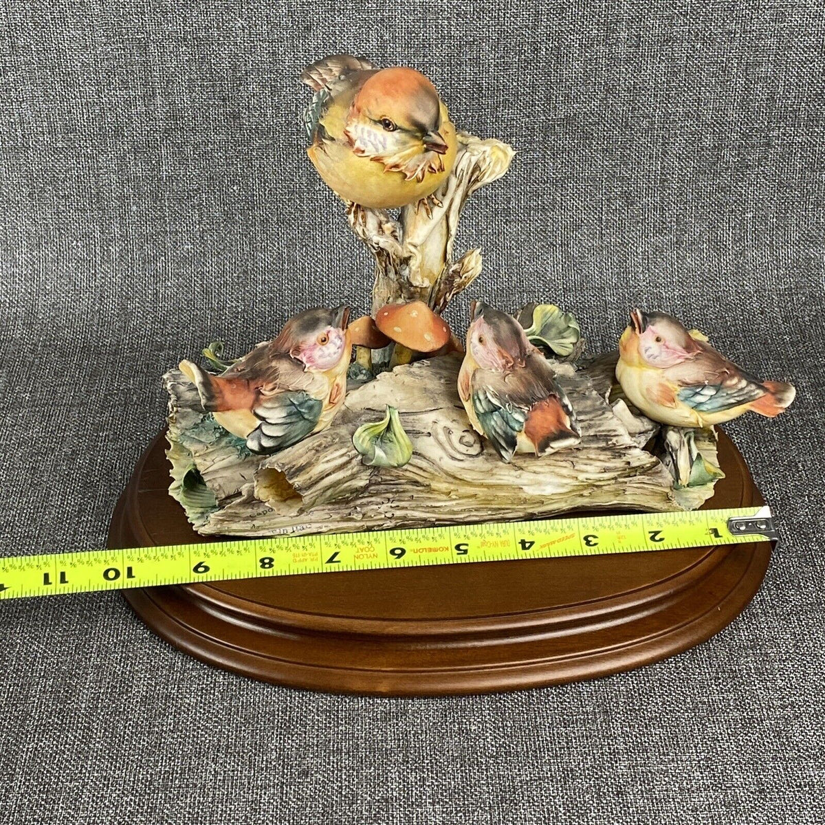 Vintage Italian Capodimonte Hand Painted Bisque Porcelain Mama Birds (Italy)