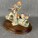 Vintage Italian Capodimonte Hand Painted Bisque Porcelain Mama Birds (Italy)