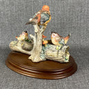 Vintage Italian Capodimonte Hand Painted Bisque Porcelain Mama Birds (Italy)