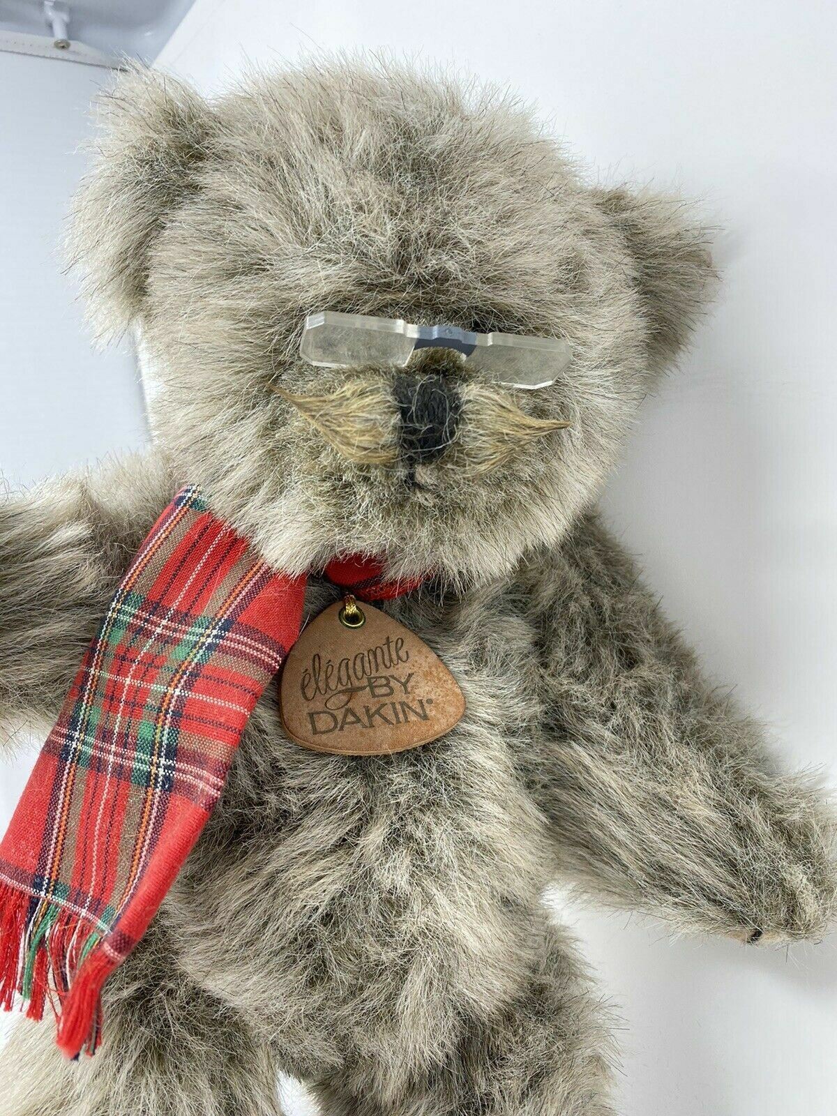 Elegante By Dakin 1983 Jointed Stuffed Plush Bear Glasses "Gramps" 18" Jointed