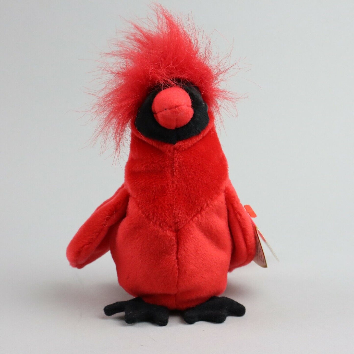 Mac Cardinal Bird, Vintage TY Beanie Baby Original 1998,  Plush Stuffed Animal