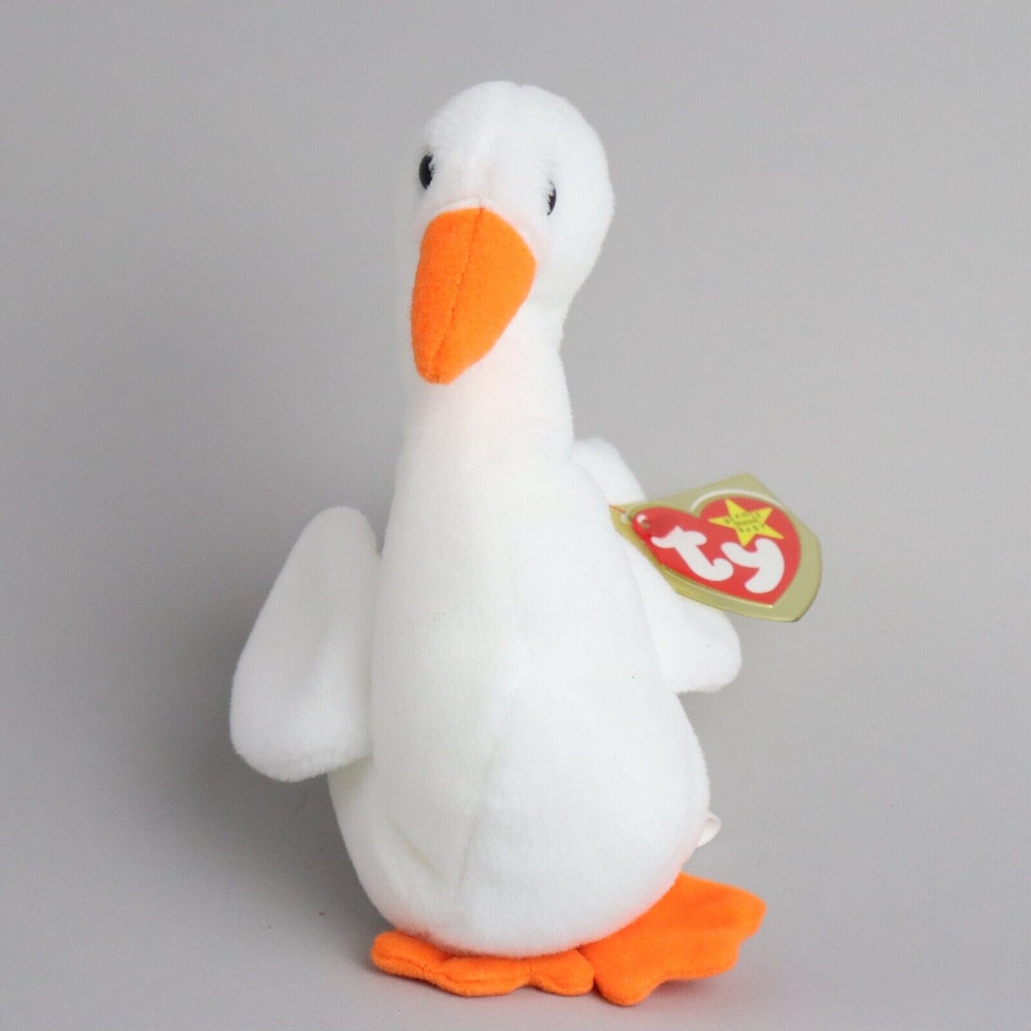 NM Vintage TY The Original Beanie Baby, Gracie, Swan Stuffed Animal