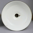 Industrial Light fixture 16.5" in diameter, Porcelain /Metal Green, set of 2