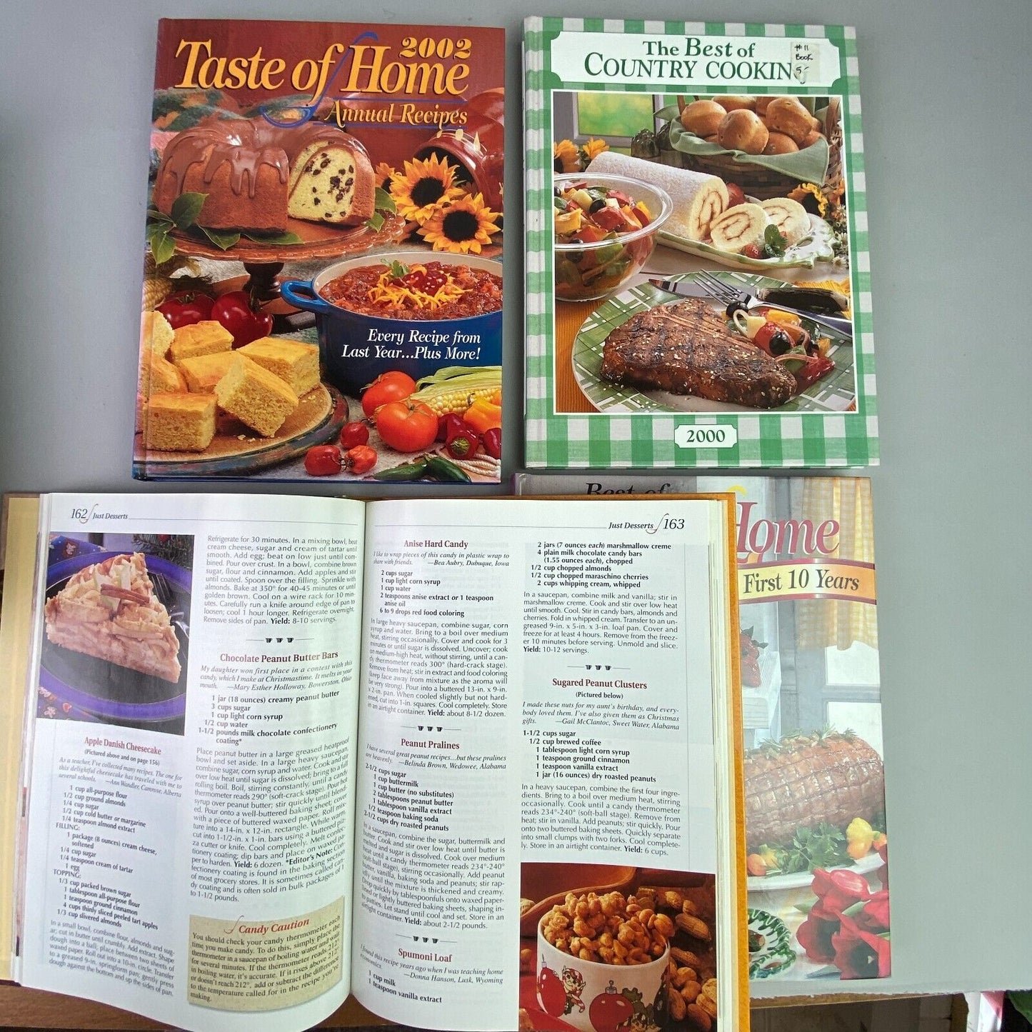 Set of 12 Early 2000s - A Taste of Home Cookbooks, Quick Cooking,Best of Country