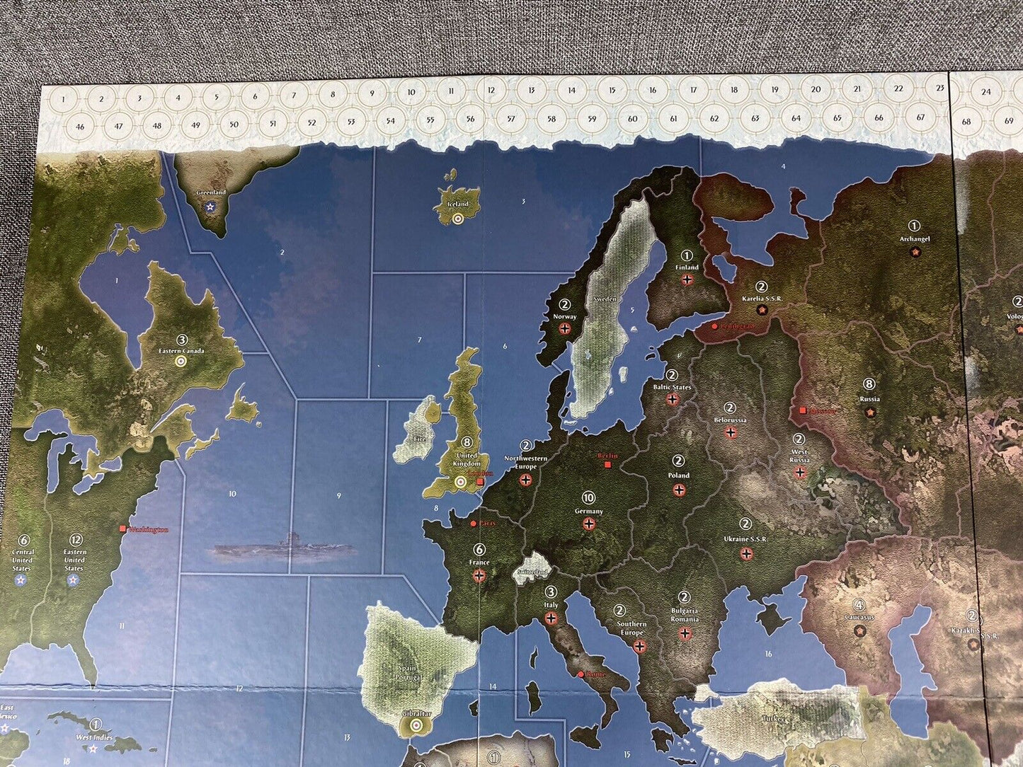 Axis & Allies Board Game Replacement Board (Board Only) 40"x26"