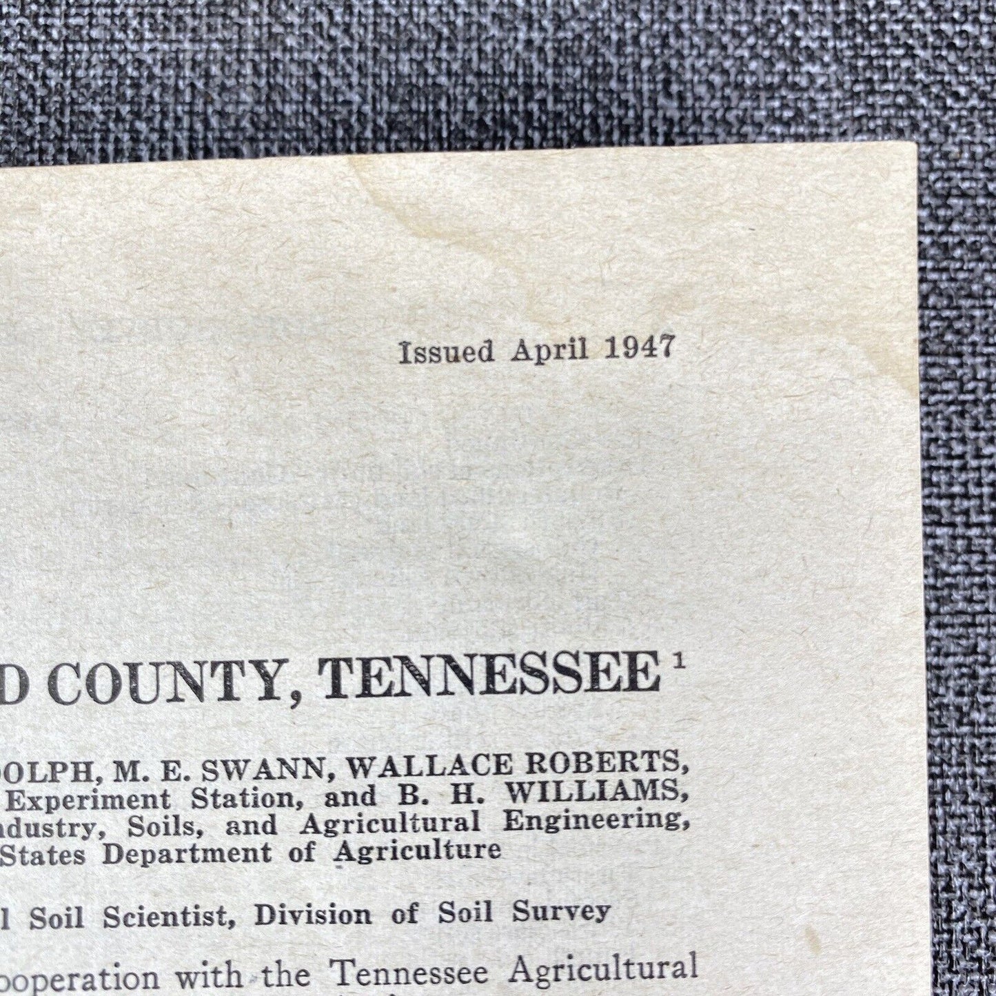 Bedford County Tennessee  Soil Survey Series 1938, No. 12