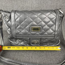 Catherine Malandrino Satchel Purse Faux Leather Handbag Gray