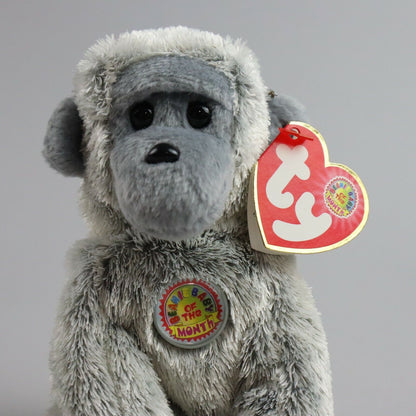 The Beanie Babies Collection "Verunga" Monkey Plush Stuffed Animal, 6" - mint