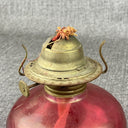 Cranberry Glass Oil Lamp Base