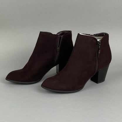 Style & Co Ankle Booties Size 10M Womens Dark Brown