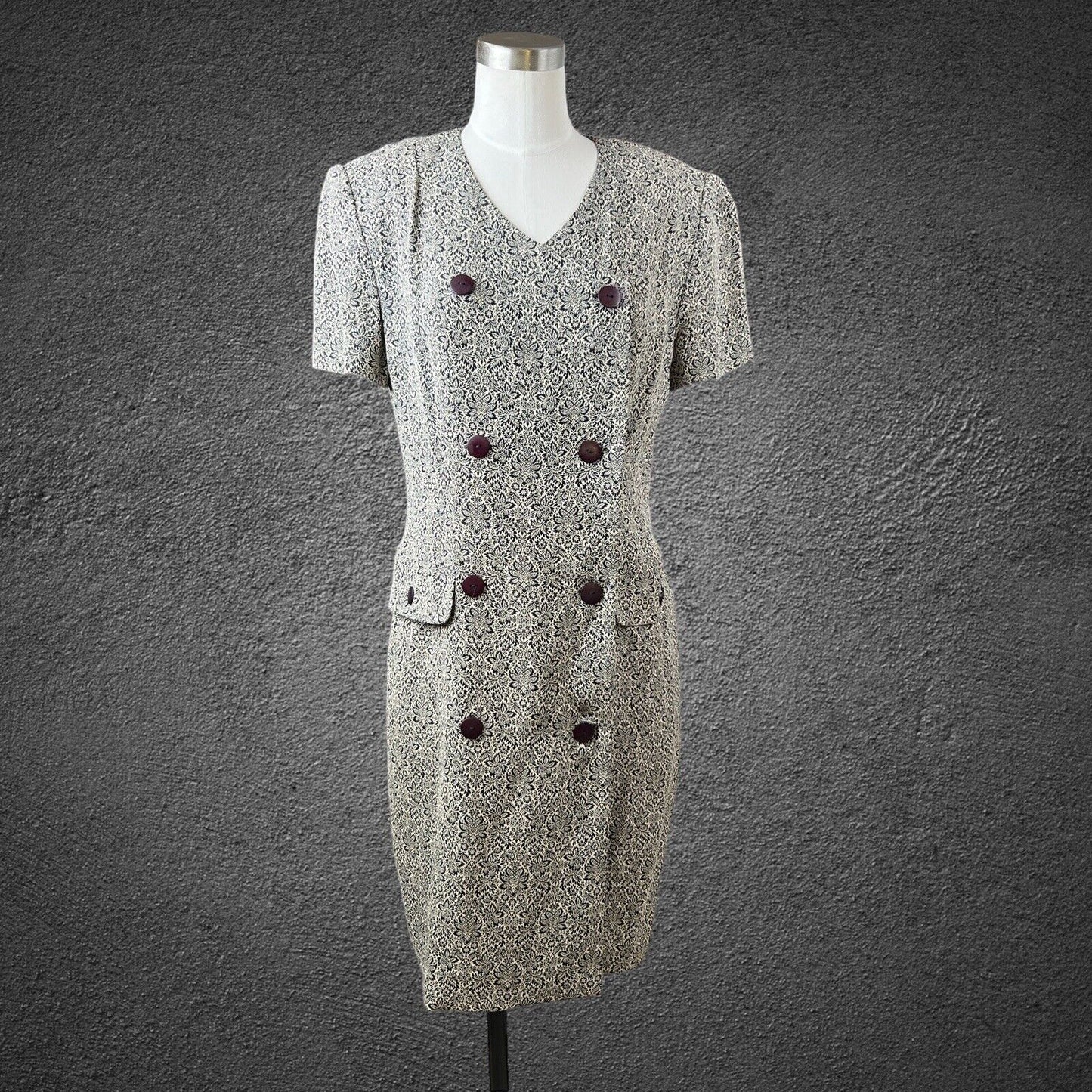 Vintage Talbots Petites Sheath Dress Double breasted Size 8