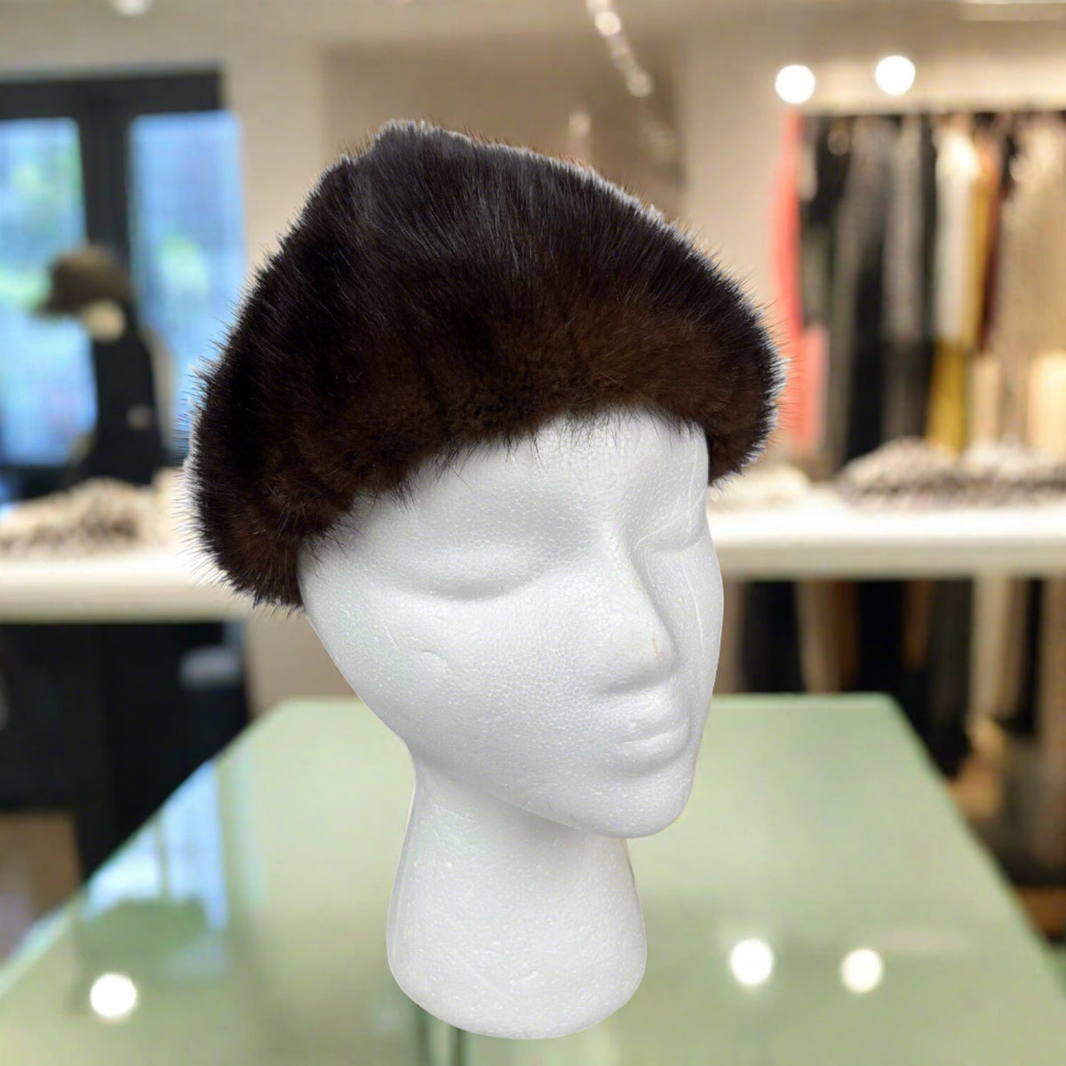 1950's Elizabeth French Room Stix Baer & Fuller Women's Brown Mink Hat