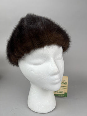 1950's Elizabeth French Room Stix Baer & Fuller Women's Brown Mink Hat