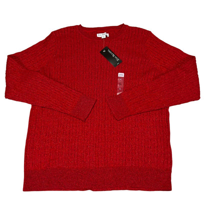 Tag Attached - Kim Rogers Red Sweater, Sparkly Petite Size Large