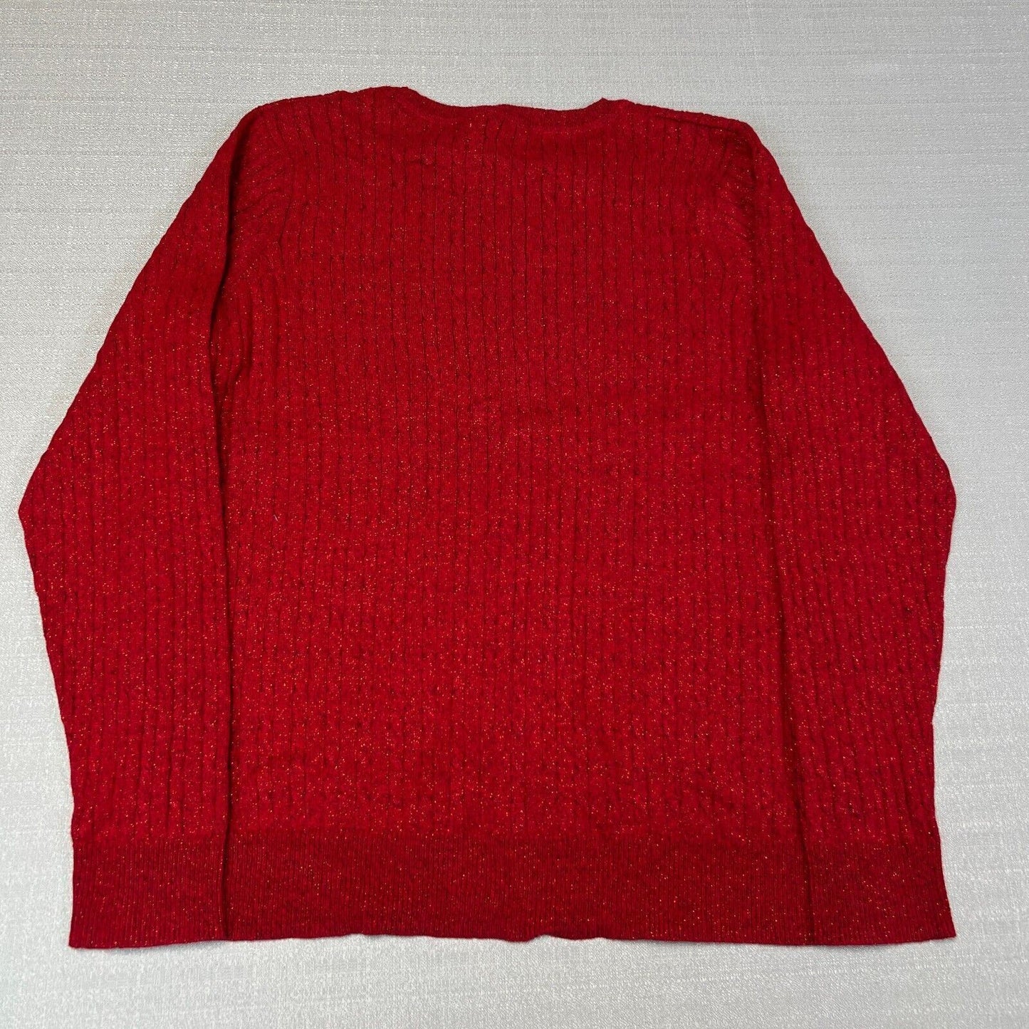 Tag Attached - Kim Rogers Red Sweater, Sparkly Petite Size Large