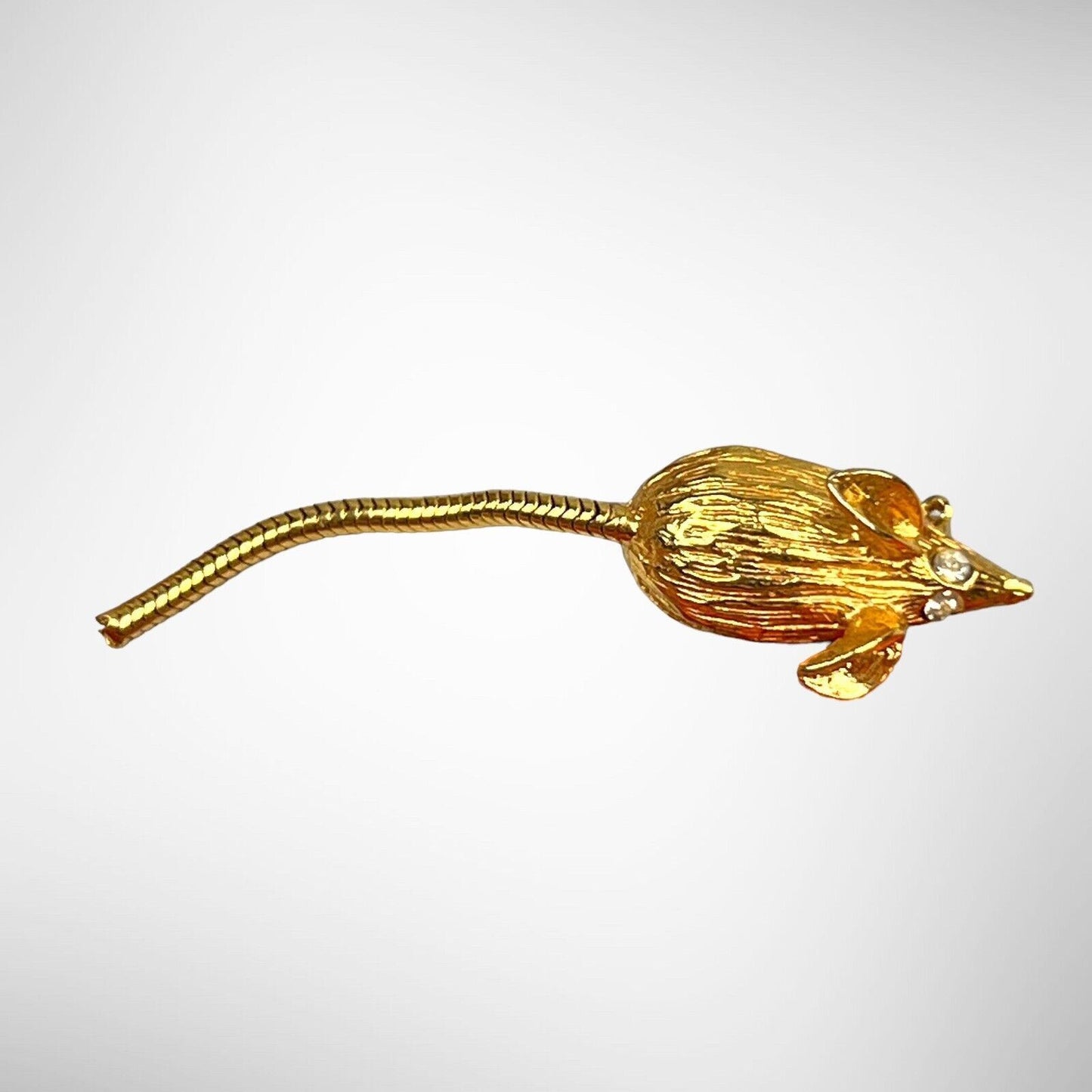 Miniature Mouse Pin with Long Tail - Mouse Measures 1", with Tail Measures 2"