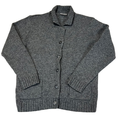 Relativity 100% Lambswool, Grey Cardigan Sweater, Size Medium