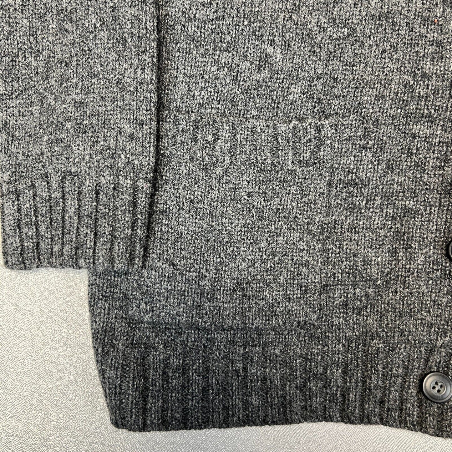 Relativity 100% Lambswool, Grey Cardigan Sweater, Size Medium