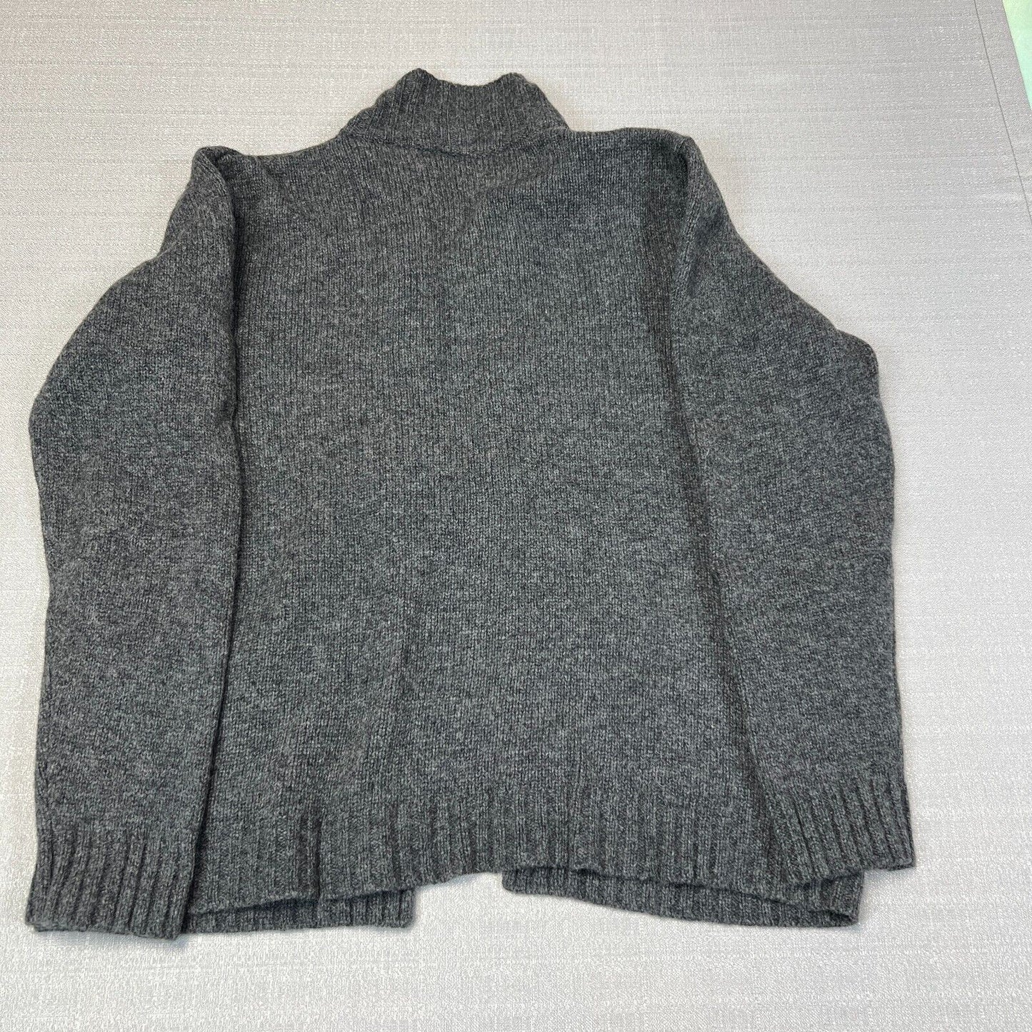 Relativity 100% Lambswool, Grey Cardigan Sweater, Size Medium